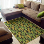 Hand-Drawn Corncob Pattern Print Area Rug