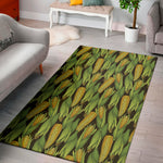 Hand-Drawn Corncob Pattern Print Area Rug