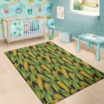 Hand-Drawn Corncob Pattern Print Area Rug