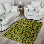 Hand-Drawn Corncob Pattern Print Area Rug