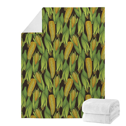 Hand-Drawn Corncob Pattern Print Blanket