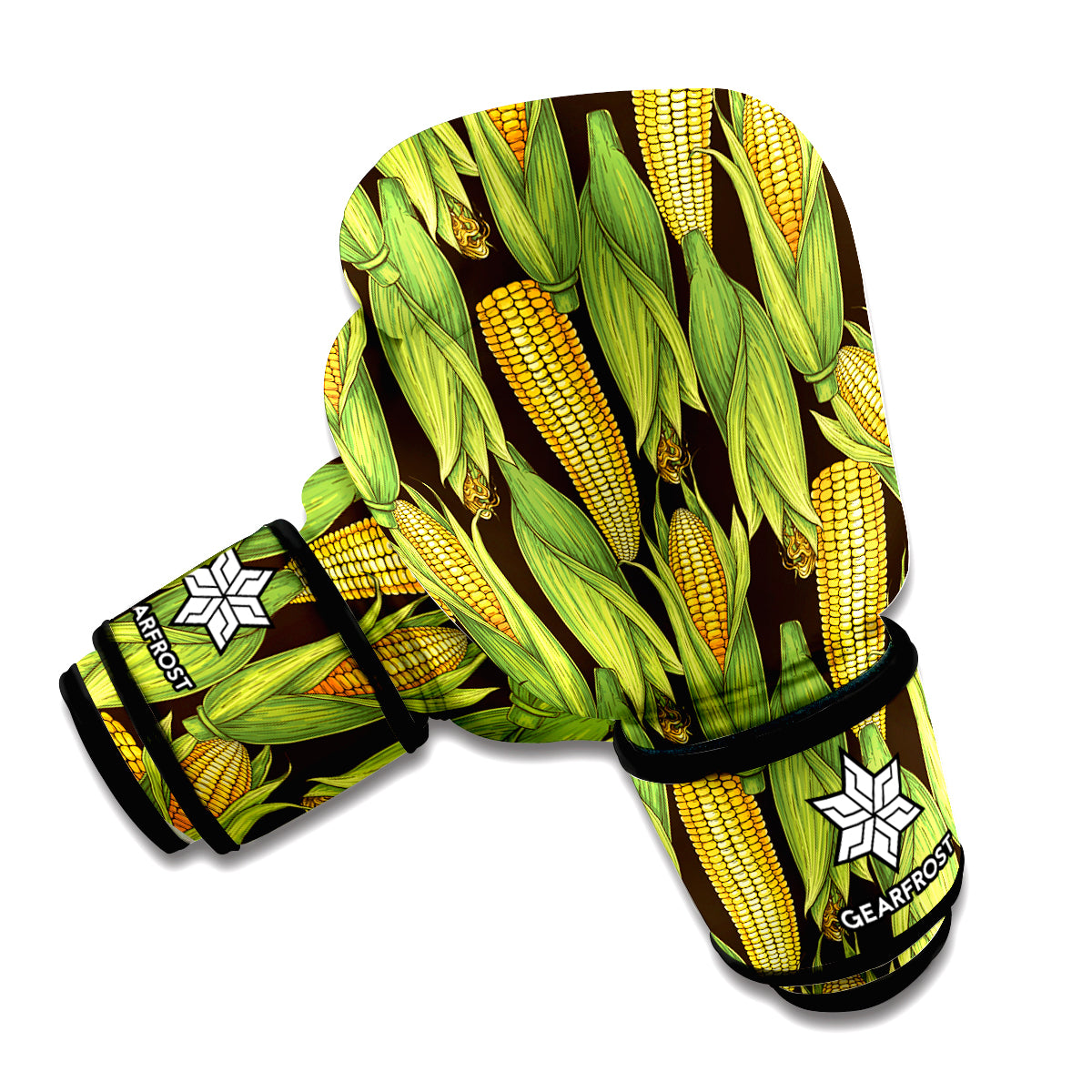 Hand-Drawn Corncob Pattern Print Boxing Gloves