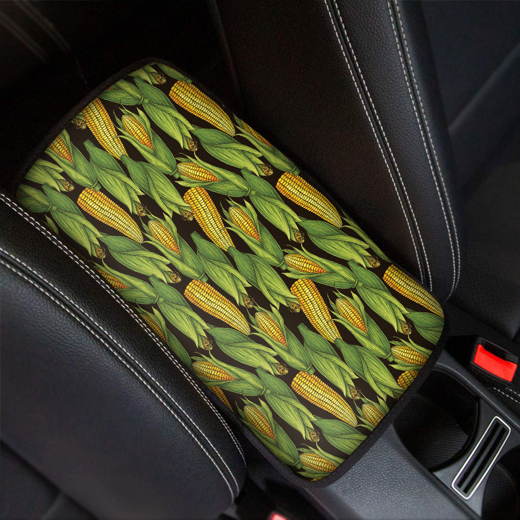 Hand-Drawn Corncob Pattern Print Car Center Console Cover