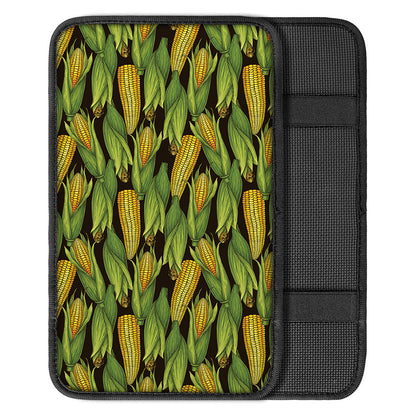 Hand-Drawn Corncob Pattern Print Car Center Console Cover