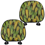 Hand-Drawn Corncob Pattern Print Car Headrest Covers