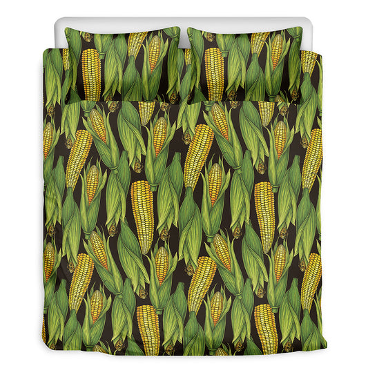 Hand-Drawn Corncob Pattern Print Duvet Cover Bedding Set
