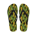 Hand-Drawn Corncob Pattern Print Flip Flops