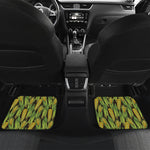 Hand-Drawn Corncob Pattern Print Front and Back Car Floor Mats
