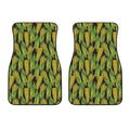 Hand-Drawn Corncob Pattern Print Front Car Floor Mats
