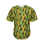 Hand-Drawn Corncob Pattern Print Men's Baseball Jersey