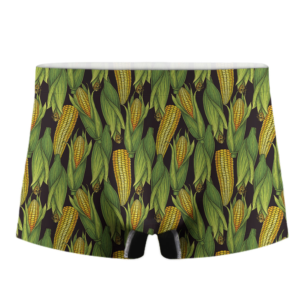 Hand-Drawn Corncob Pattern Print Men's Boxer Briefs