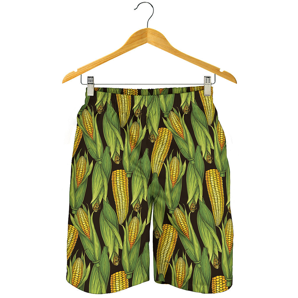 Hand-Drawn Corncob Pattern Print Men's Shorts