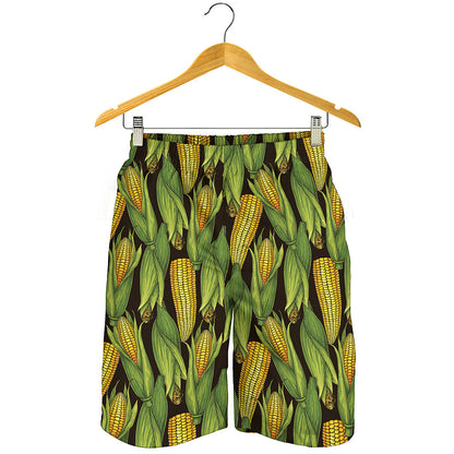 Hand-Drawn Corncob Pattern Print Men's Shorts