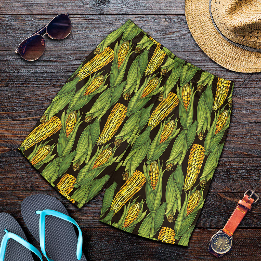 Hand-Drawn Corncob Pattern Print Men's Shorts