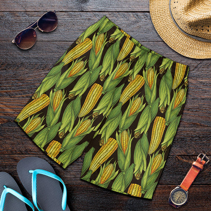 Hand-Drawn Corncob Pattern Print Men's Shorts