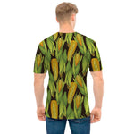Hand-Drawn Corncob Pattern Print Men's T-Shirt