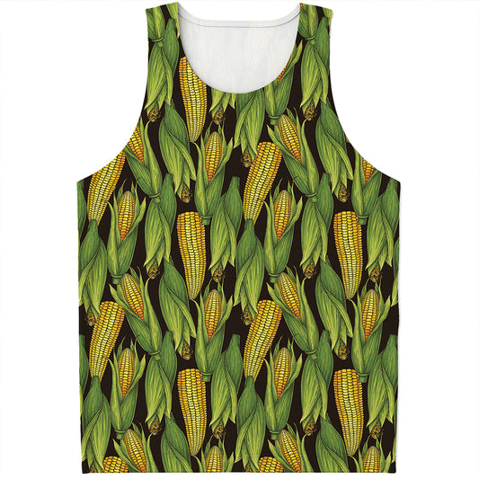 Hand-Drawn Corncob Pattern Print Men's Tank Top