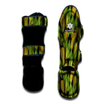 Hand-Drawn Corncob Pattern Print Muay Thai Shin Guard