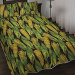 Hand-Drawn Corncob Pattern Print Quilt Bed Set