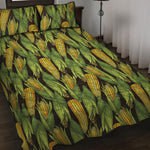 Hand-Drawn Corncob Pattern Print Quilt Bed Set