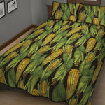 Hand-Drawn Corncob Pattern Print Quilt Bed Set