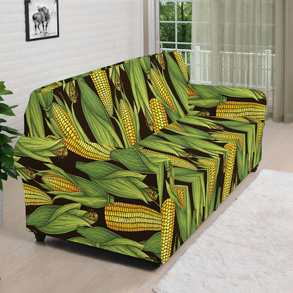 Hand-Drawn Corncob Pattern Print Sofa Cover