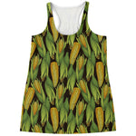 Hand-Drawn Corncob Pattern Print Women's Racerback Tank Top