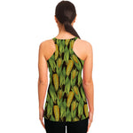 Hand-Drawn Corncob Pattern Print Women's Racerback Tank Top