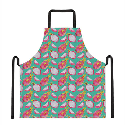 Hand Drawn Dragon Fruit Pattern Print Apron