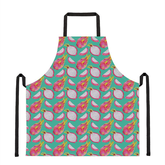 Hand Drawn Dragon Fruit Pattern Print Apron