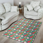 Hand Drawn Dragon Fruit Pattern Print Area Rug