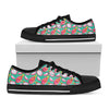 Hand Drawn Dragon Fruit Pattern Print Black Low Top Shoes