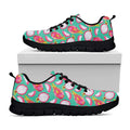Hand Drawn Dragon Fruit Pattern Print Black Running Shoes