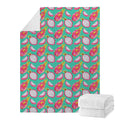 Hand Drawn Dragon Fruit Pattern Print Blanket