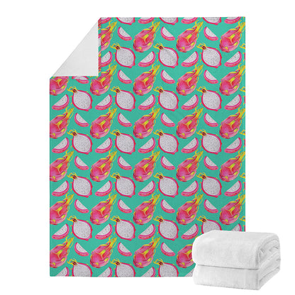 Hand Drawn Dragon Fruit Pattern Print Blanket