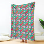 Hand Drawn Dragon Fruit Pattern Print Blanket