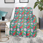 Hand Drawn Dragon Fruit Pattern Print Blanket
