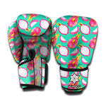 Hand Drawn Dragon Fruit Pattern Print Boxing Gloves