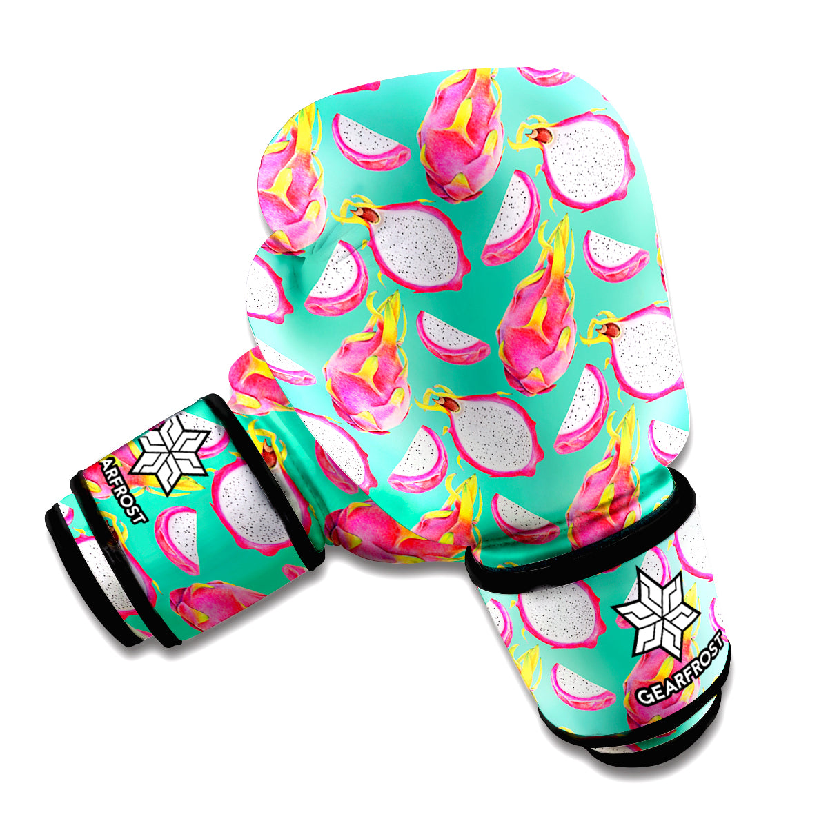 Hand Drawn Dragon Fruit Pattern Print Boxing Gloves