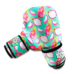 Hand Drawn Dragon Fruit Pattern Print Boxing Gloves