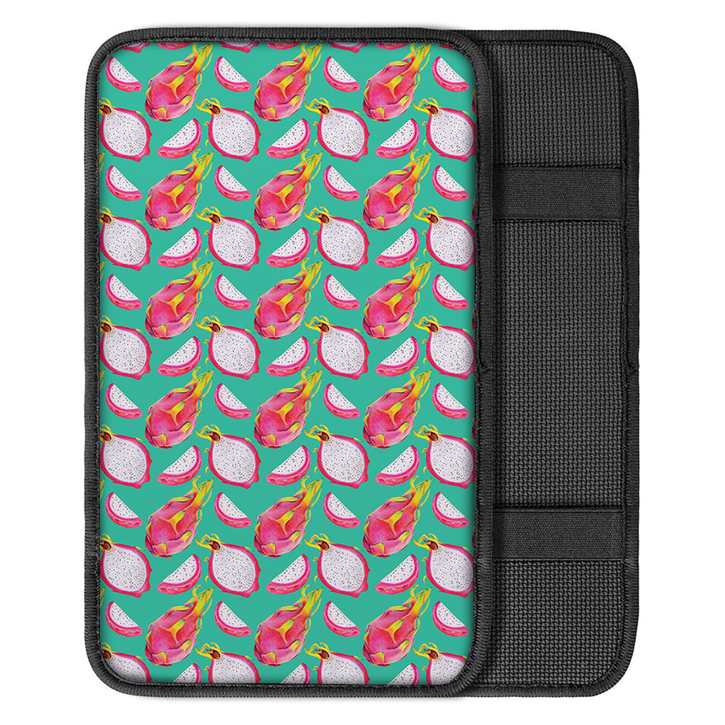 Hand Drawn Dragon Fruit Pattern Print Car Center Console Cover