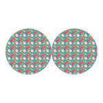 Hand Drawn Dragon Fruit Pattern Print Car Coasters