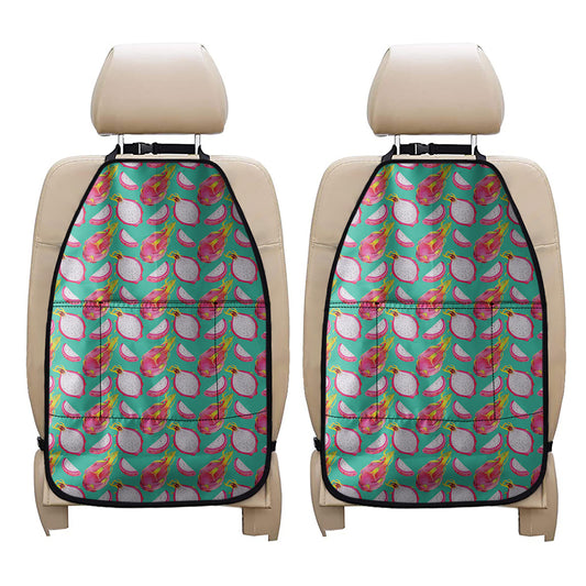 Hand Drawn Dragon Fruit Pattern Print Car Seat Organizers