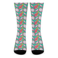 Hand Drawn Dragon Fruit Pattern Print Crew Socks