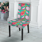 Hand Drawn Dragon Fruit Pattern Print Dining Chair Slipcover