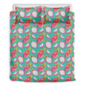 Hand Drawn Dragon Fruit Pattern Print Duvet Cover Bedding Set