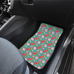 Hand Drawn Dragon Fruit Pattern Print Front Car Floor Mats