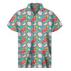 Hand Drawn Dragon Fruit Pattern Print Men's Short Sleeve Shirt