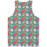 Hand Drawn Dragon Fruit Pattern Print Men's Tank Top