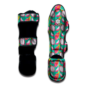 Hand Drawn Dragon Fruit Pattern Print Muay Thai Shin Guard